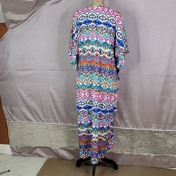 RIVIERA SUN Multicolored Abstract Kaftan Plus‎ Size - Picture 9 of 10